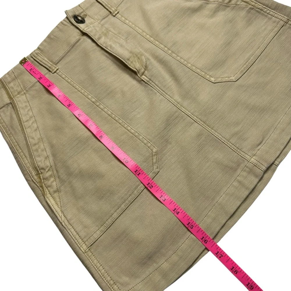 Faherty Utility Mini Skirt‎ Tan Stretch Cotton Coastal Casual Womens 8